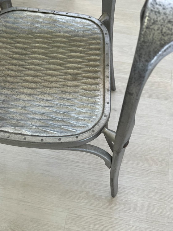 Image 1 of Aluminiumstühle - Avec-Plakette « Gaston Viort - Salon de Provence »