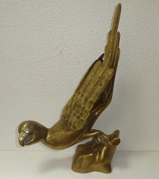 Vintage brass bird