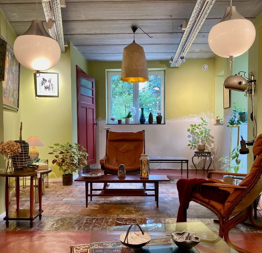 Scandinavische teakhouten salontafel