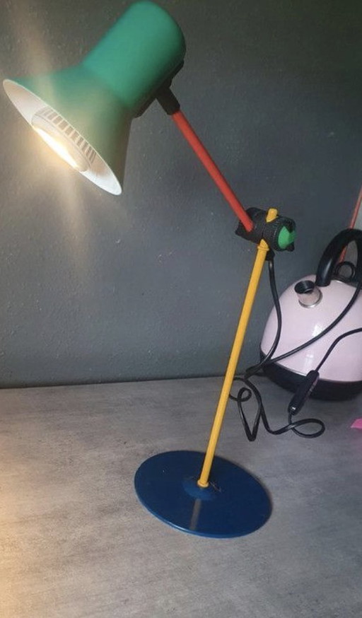 Table Lamp Veneta Lumi Style Memphis Milano Colorblock - 80's