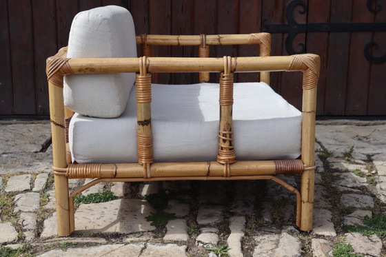 Image 1 of Poltrona in rattan di Dal Vera, Italia 1970