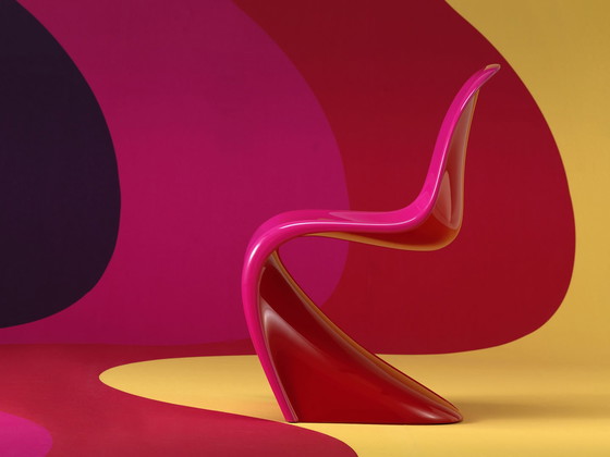 Image 1 of Panton Chair Duo Pink Magenta/ Pink Classic Red Edizione limitata 999 ex.