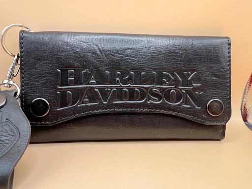 Porte-monnaie Harley-Davidson pour homme - cuir véritable - Nouveau