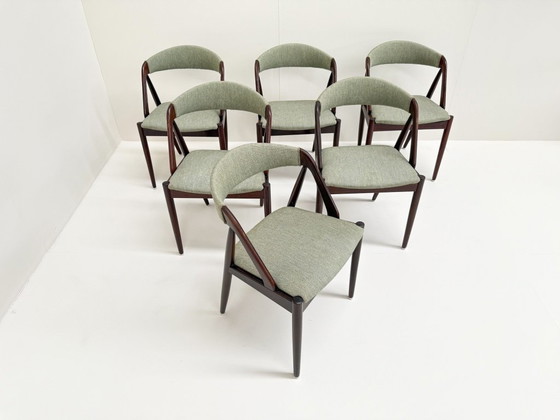 Image 1 of 6x Kai Kristiansen Model 31 Teakhouten eetkamerstoelen