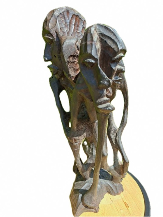 Makonde Shetani Beeld – Beeldhouwkunst, Wood (photo 5 of 11)