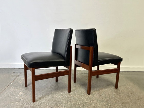 Image 1 of Set of 4 Mid-Century 1960s solid teak dining chairs by Peter Hayward for Vanson