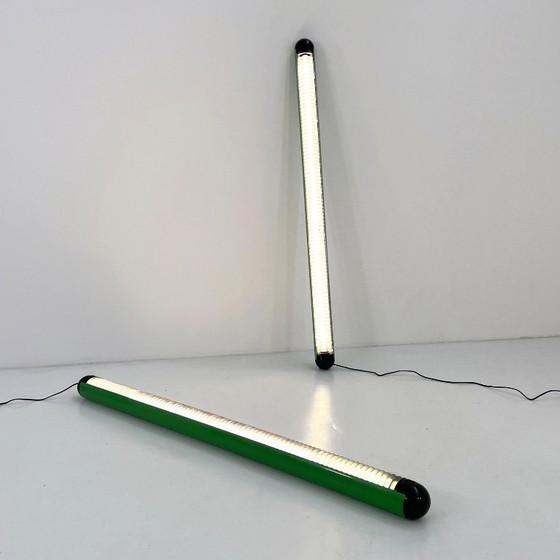 Image 1 of Green Tube Neon Lamp, 1980s