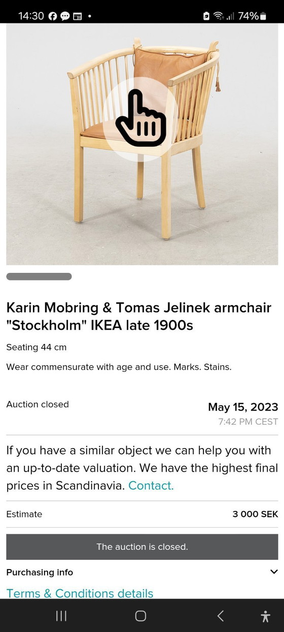 Image 1 of 4 chaises de salle à manger design Ikea