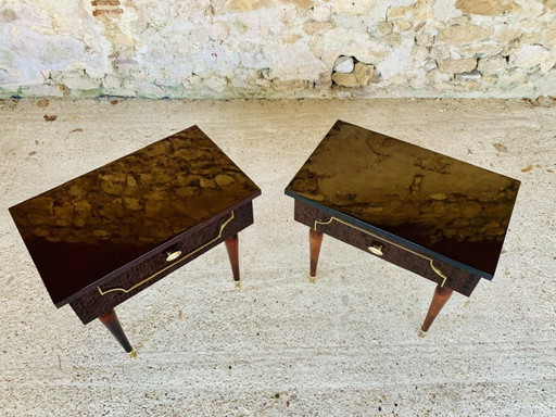 Mid Century, Vintage, Tables de nuit de style scandinave, Circa 1960s, Set of 2