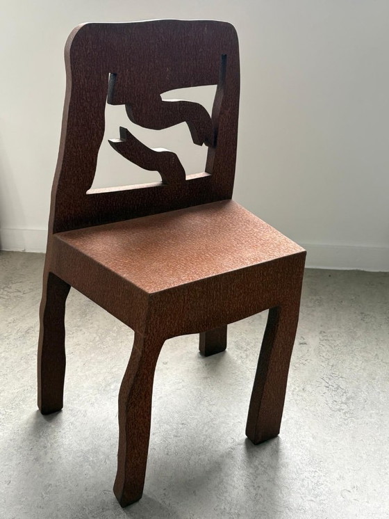 Image 1 of Klaas Gubbels, iron oxidized chair object