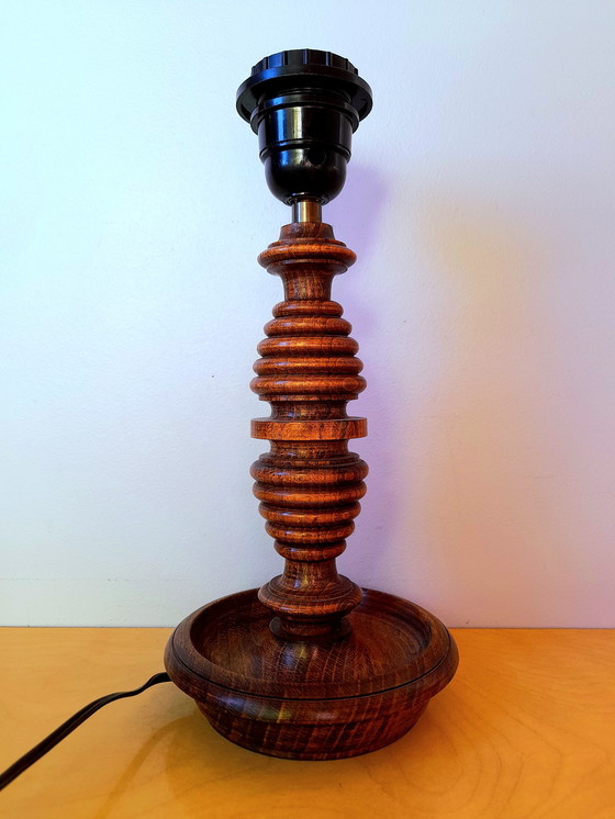 Image 1 of Turned wood lamp