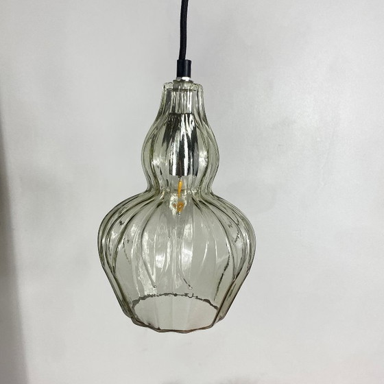 Coppia di lampade a sospensione antiche in vetro trasparente. – Glass (photo 3 of 9)
