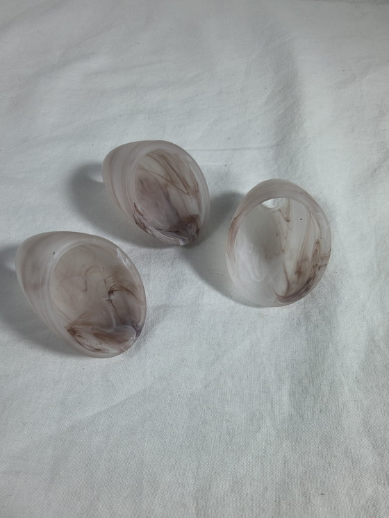 Image 1 of G4 alabaster glass shell caps
