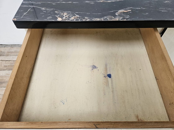 Image 1 of Formica keukenbuffet met marmereffect uit 1970