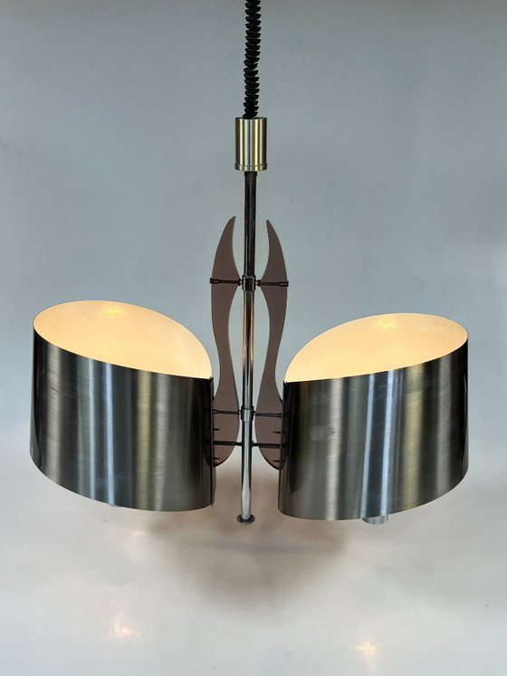 Image 1 of Vintage Maison Charles Hanglamp, Frankrijk 60's