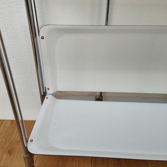 Image 1 of Vintage Barcart Drankkar Trolley Butlerwagen Serveerwagen. Opklapbaar