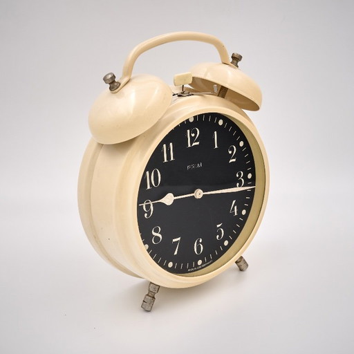 Reloj despertador mecánico vintage de Prim, década de 1960, Checoslovaquia