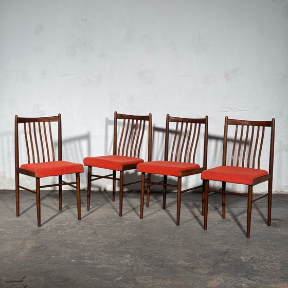 Set van 4 Tatra Nabytok eetkamerstoelen, jaren 60 – Tatra Nábytok, Textile (photo 12 of 14)