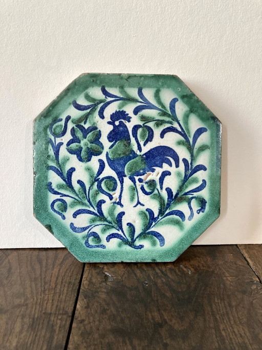 Antique Andalusian tile from Triana (Seville), late 19th century