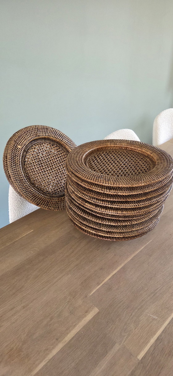 Image 1 of Sottopiatto (12) - Piatti molto grandi - Rattan