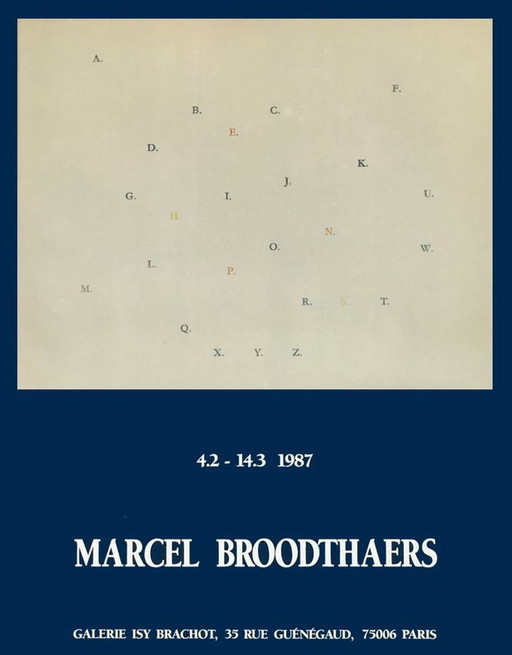 Marcel BROODTHAERS Expo 87 - Galerie Isy Brachot-poster 1987