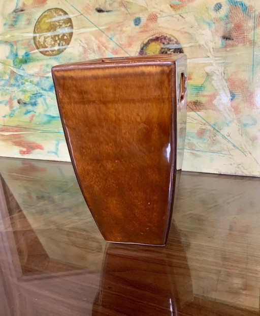Mirror-effect glazed ceramic vase from the 1960s/70s – vazen (photo 2 of 12)