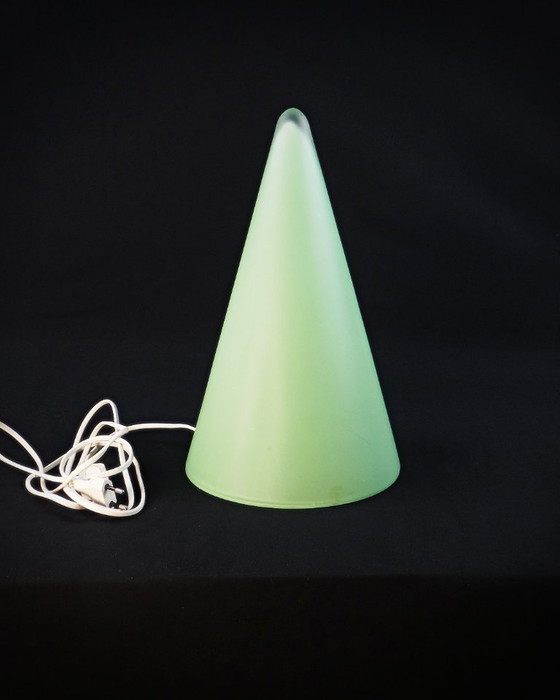 Image 1 of Teepee XL lamp in green opaline glass, Vintage 90s design