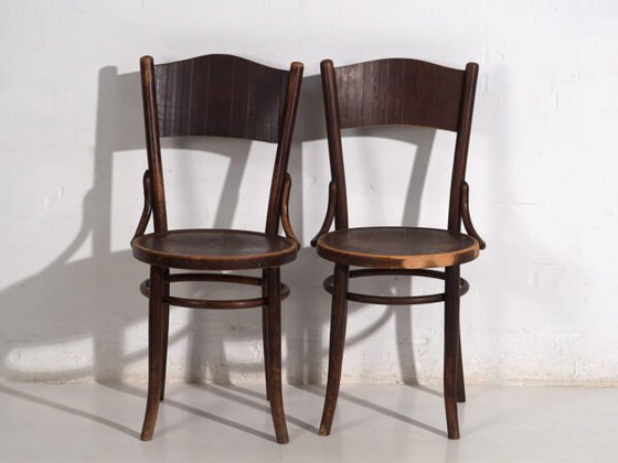 Thonet-Mundus antique bentwood chairs (c.1920). Set of 4 pieces #3 – Dining chairs (photo 22 of 40)