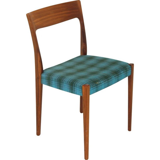 Sedia vintage in teak e tessuto, Svezia 1960