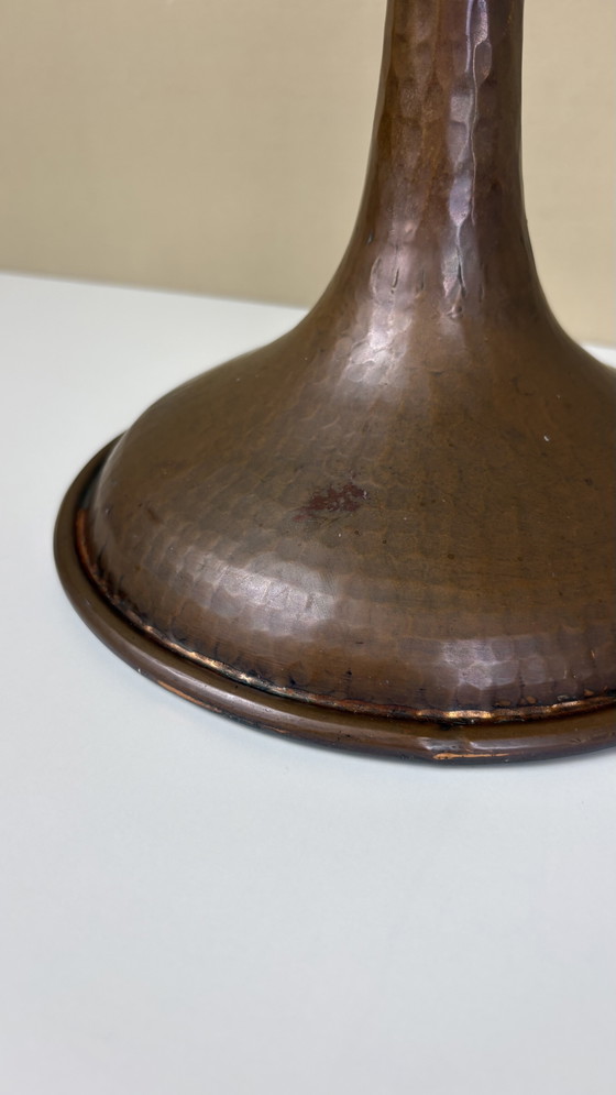 Egidio Casagrande Brutalist Italian Design 9-Arm Movable Vintage Hammered Copper Candle Holder (photo 14 of 15)