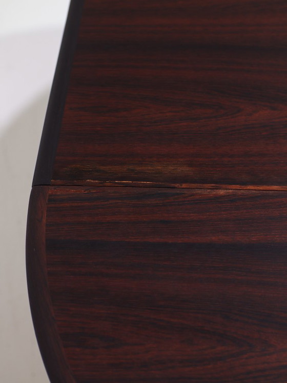 Image 1 of Ronde eettafel uitschuifbaar Skovby butterfly leaf palissander