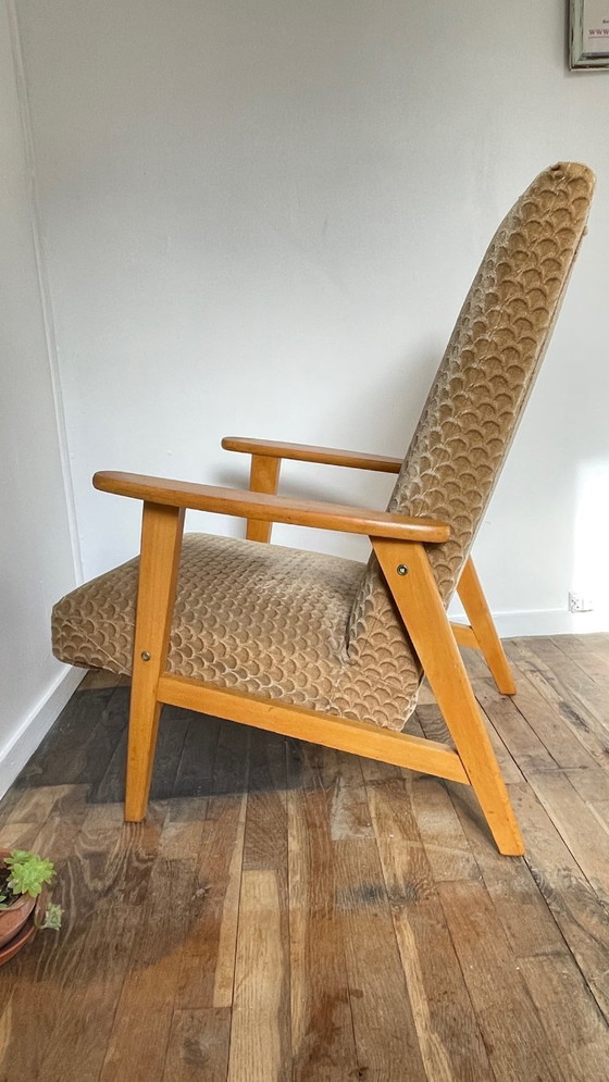 Image 1 of Paire FAUTEUILS MANUCERE Pieds Compas VINTAGE