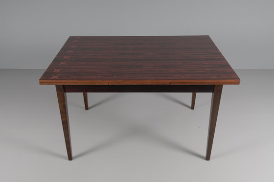 Image 1 of Scandinavische opklapbare eettafel van palissanderhout, jaren 60