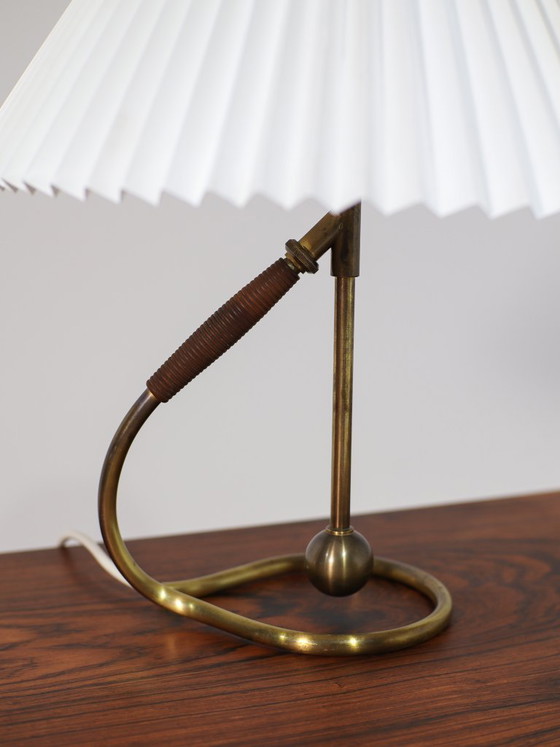 Image 1 of Le Klint 306 table lamp wall lamp brass pleated Danish 1950s