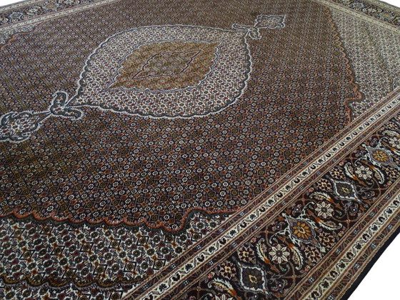 Image 1 of Tabriz Mahi - 350 x 249 cm - Wolle und Seide auf Baumwolle - Handgeknüpft