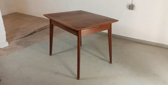 Image 1 of Mid century teak extendable dining table 