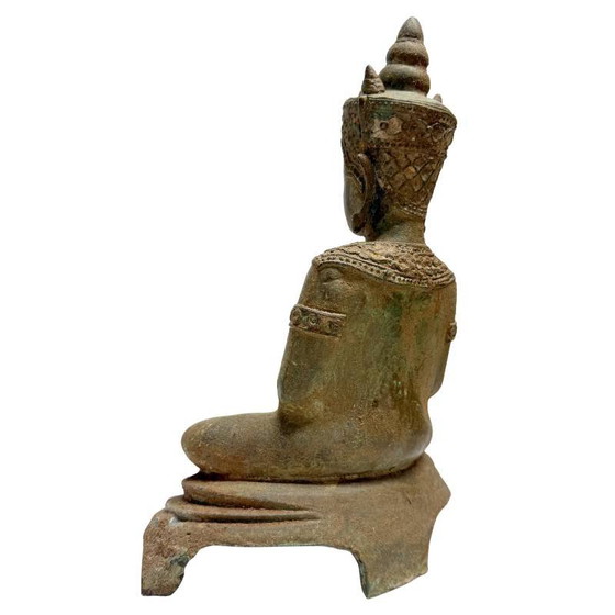 Estatua antigua de Buda en bronce Sudeste Asiático siglo XIX – Lote 471 – Esculturas, Bronze (photo 6 of 10)