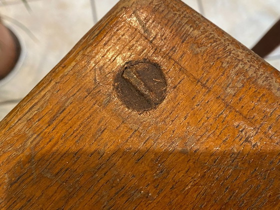 Image 1 of Set di 3 sgabelli alti da bar in legno massello, realizzati artigianalmente, 50