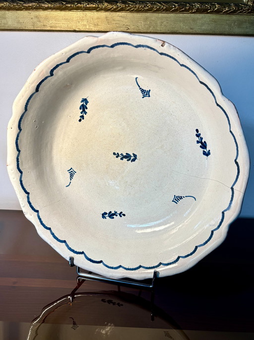Plato grande de cerámica Moustiers