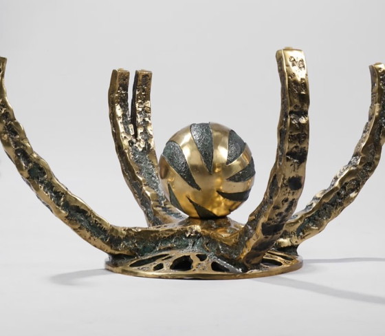 Image 1 of Mesa de centro de bronce Henri Fernandez Octo