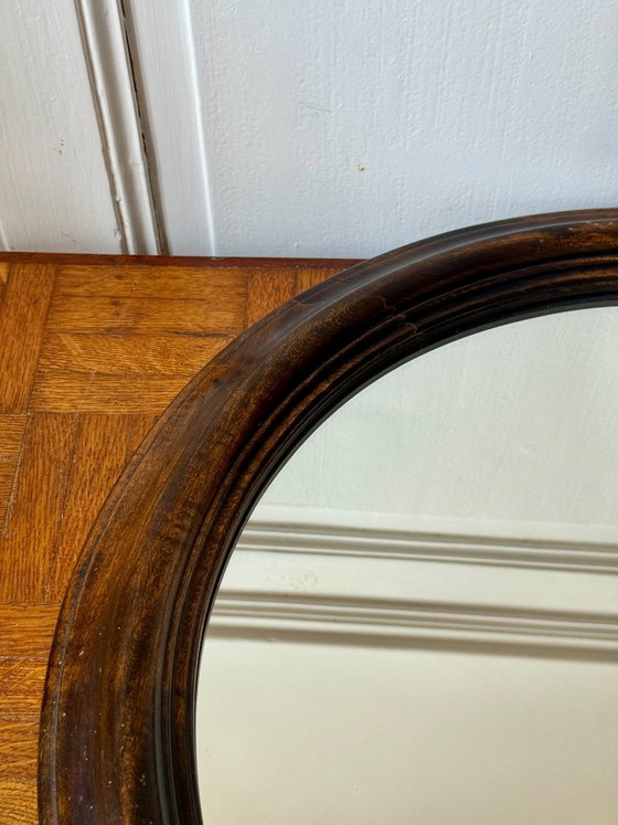 Espejo redondo de madera oscura – Glass, Wood (photo 6 of 10)
