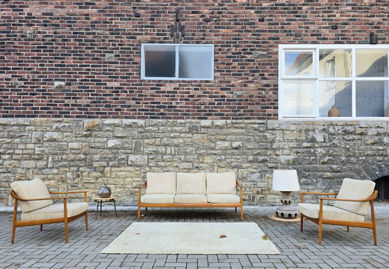 Image 1 of Ensemble de sièges Knoll Antimott années 60, canapé, fauteuils, bancs, style vintage milieu du siècle