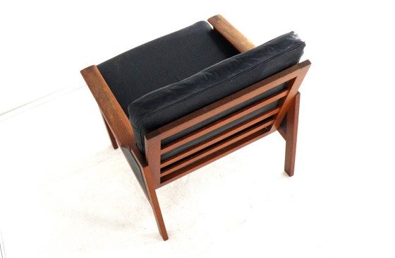 Illum Wikkelso Voor Niels Eilersen Capella Fauteuil Vintage Deens – Leather, Wood (photo 10 of 15)