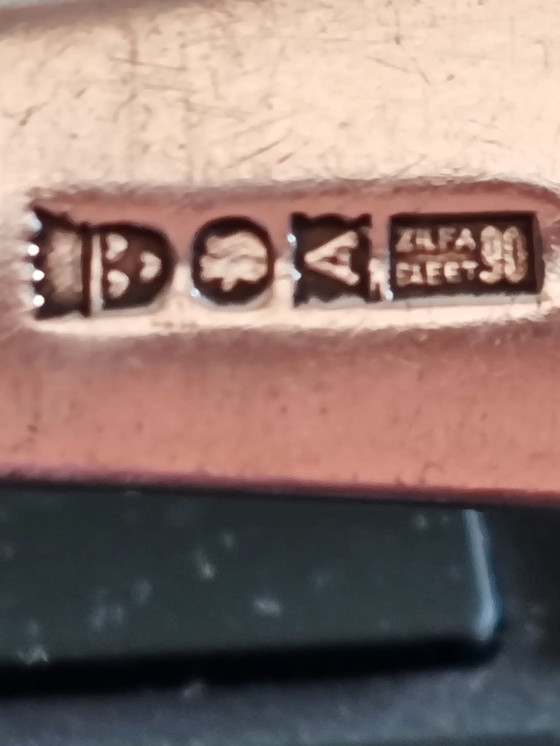 Image 1 of Cucchiaio per verdure in argento liscio olandese Haagsch Lofje 1935