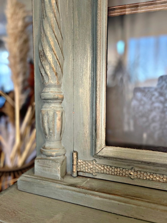 Image 1 of 🌿 Vetrina antica patinata – stile neorinascimentale / casa ricca di carattere