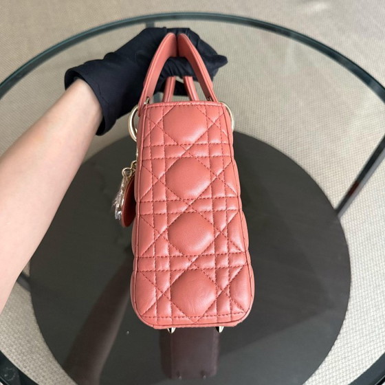 Image 1 of DIOR LADY SMALL ABC FLAP - CANNAGE LAMSLEER CARAMEL GOUDEN BESLAG MYABC