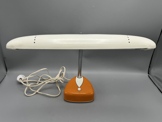 Image 1 of Zeldzame Matsushita / National tafellamp – model FS-193E – beige/oranje – 1970