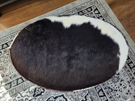 Image 1 of Ikea Cowhide Pouf - swivel