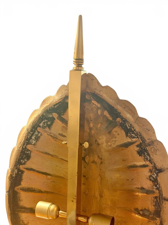 Image 1 of Monumental Tortoise Shell & Brass Lamp by Maison Jansen (1960s/1970s)