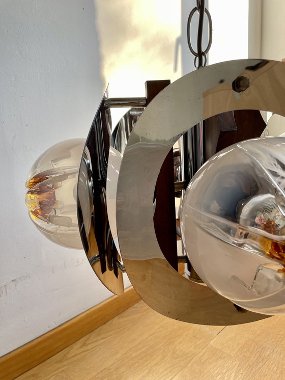 Image 1 of Lampe suspendue Mazzega Murano de l'ère spatiale